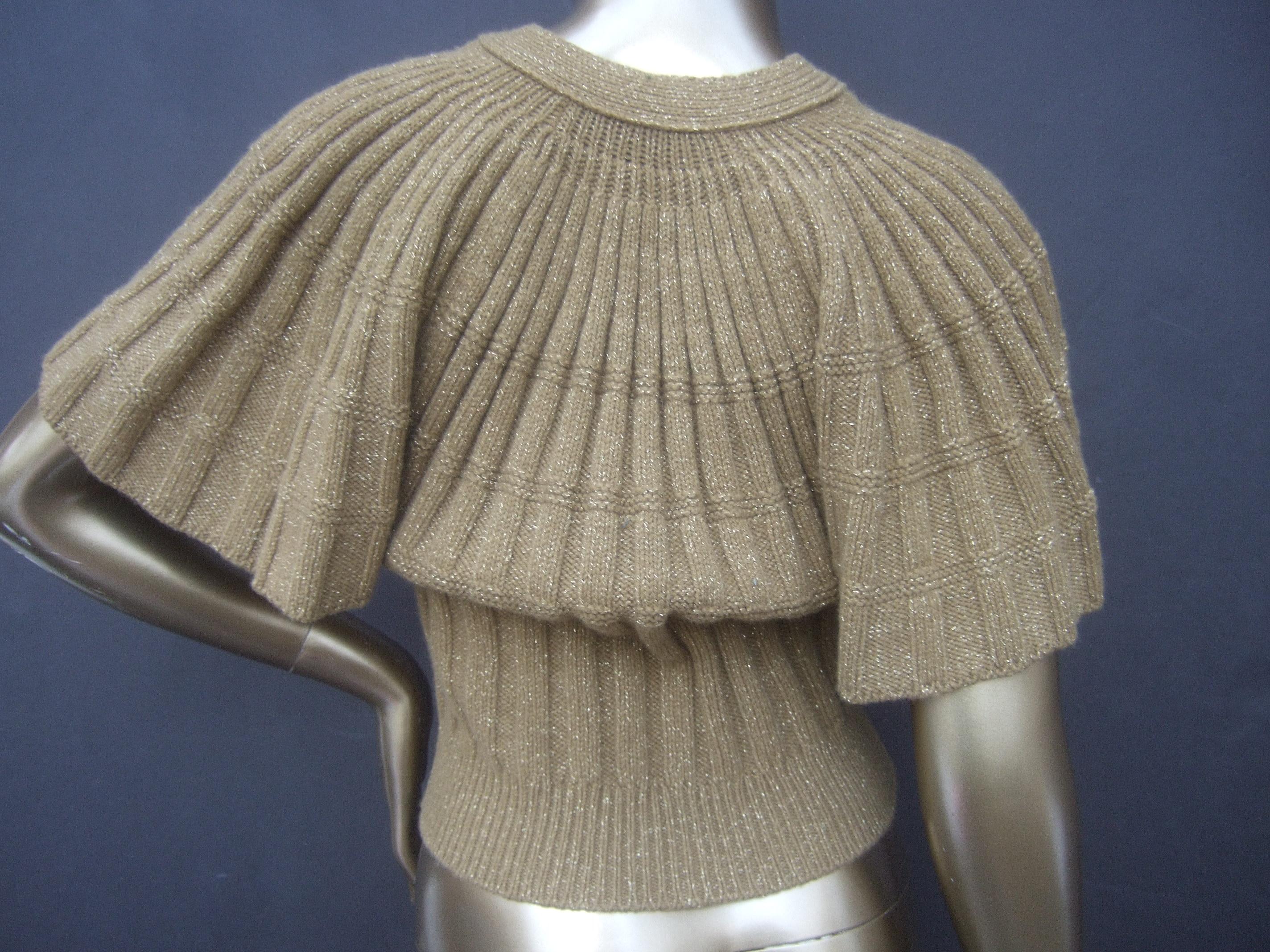 Louis Vuitton Paris Italian Knit Brown Cardigan c 21st c For Sale 3