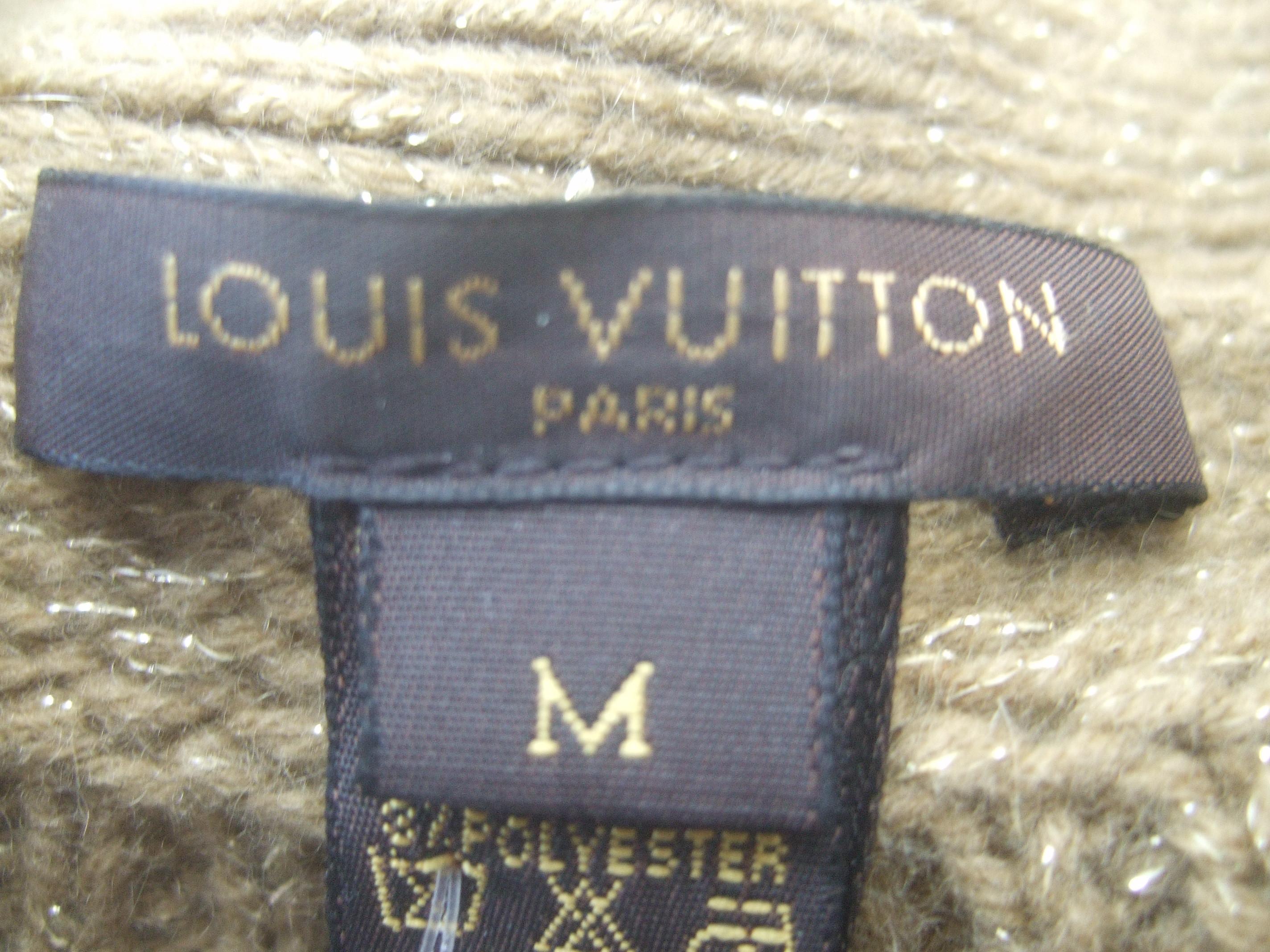 Louis Vuitton Paris Italian Knit Brown Cardigan c 21st c For Sale 7
