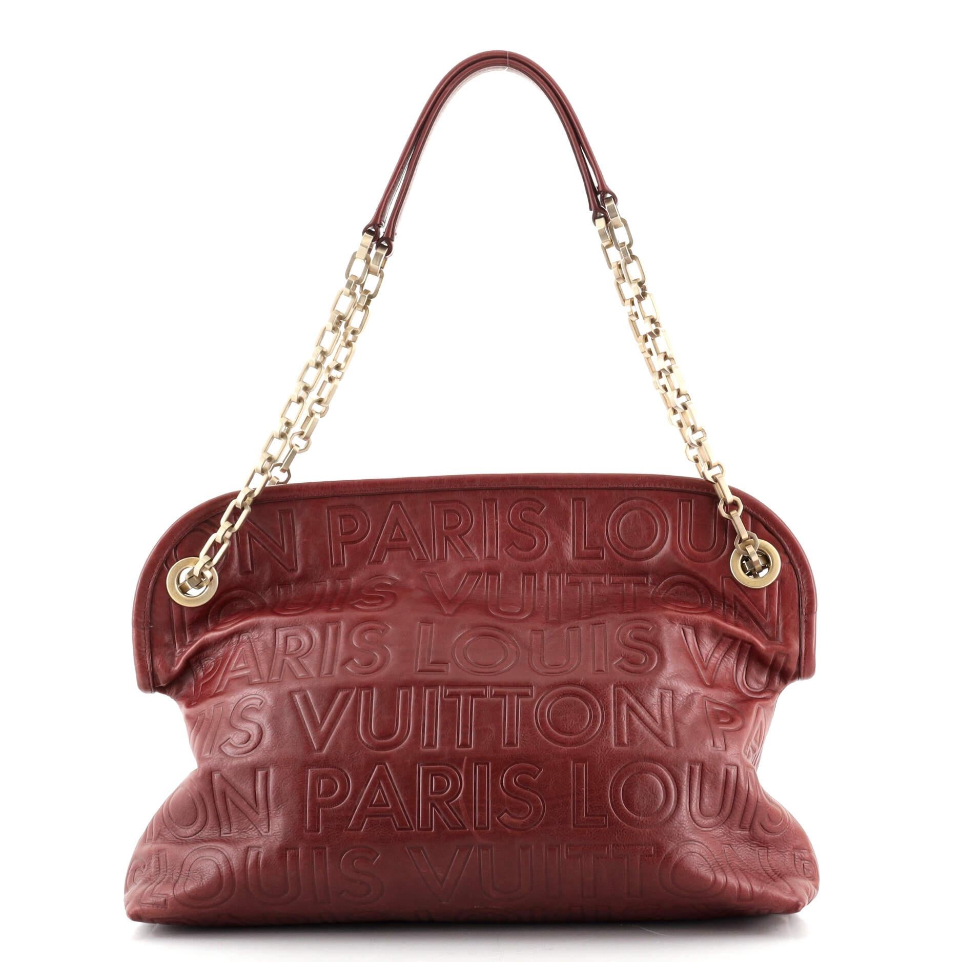 Louis Vuitton Pariser Souple Wish-Tasche aus Leder im Zustand „Gut“ in NY, NY