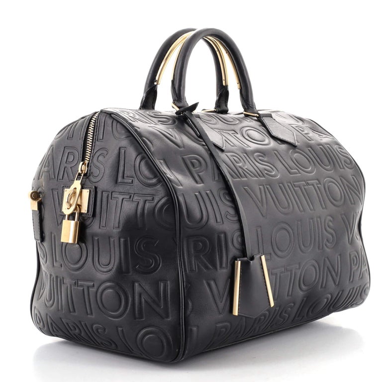 Louis Vuitton, Bags, Sale Authentic Vintage Louis Vuitton Embossed Speedy  Cube 3 Runway Black