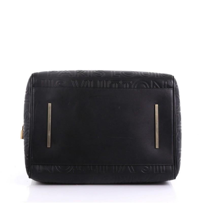 Women's Louis Vuitton Paris Speedy Cube Bag Embossed Leather 30