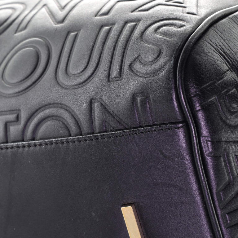 Louis Vuitton Black Monogram Paris Embossed Leather Limited