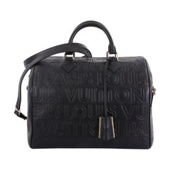 Louis Vuitton Paris Speedy Cube Bag Embossed Leather 30