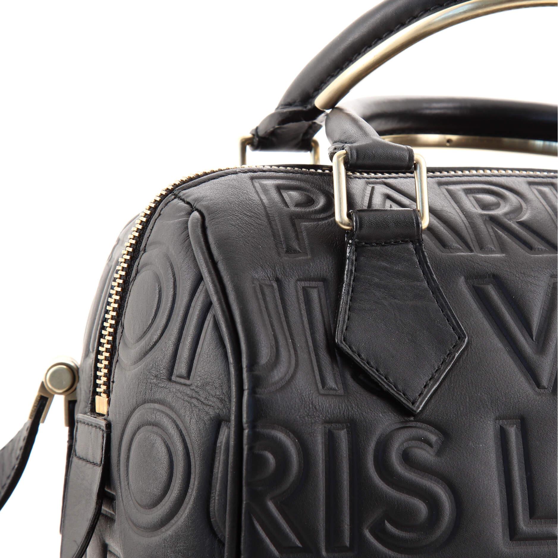 Louis Vuitton Paris Speedy Cube Bag Embossed Leather Mini 1