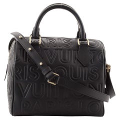 Louis Vuitton Paris Speedy Cube Bag Embossed Leather Mini