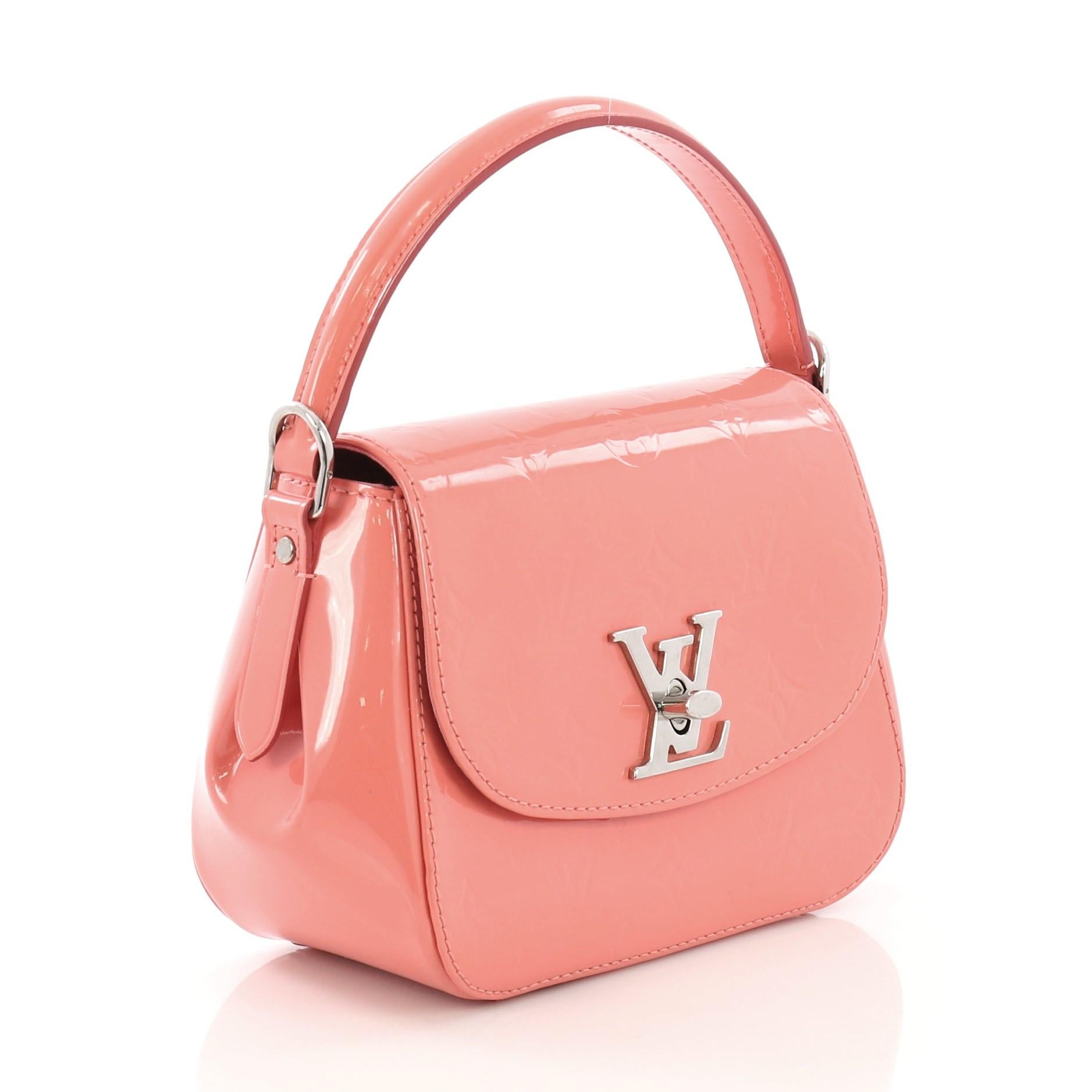 Pink  Louis Vuitton Pasadena Handbag Monogram Vernis