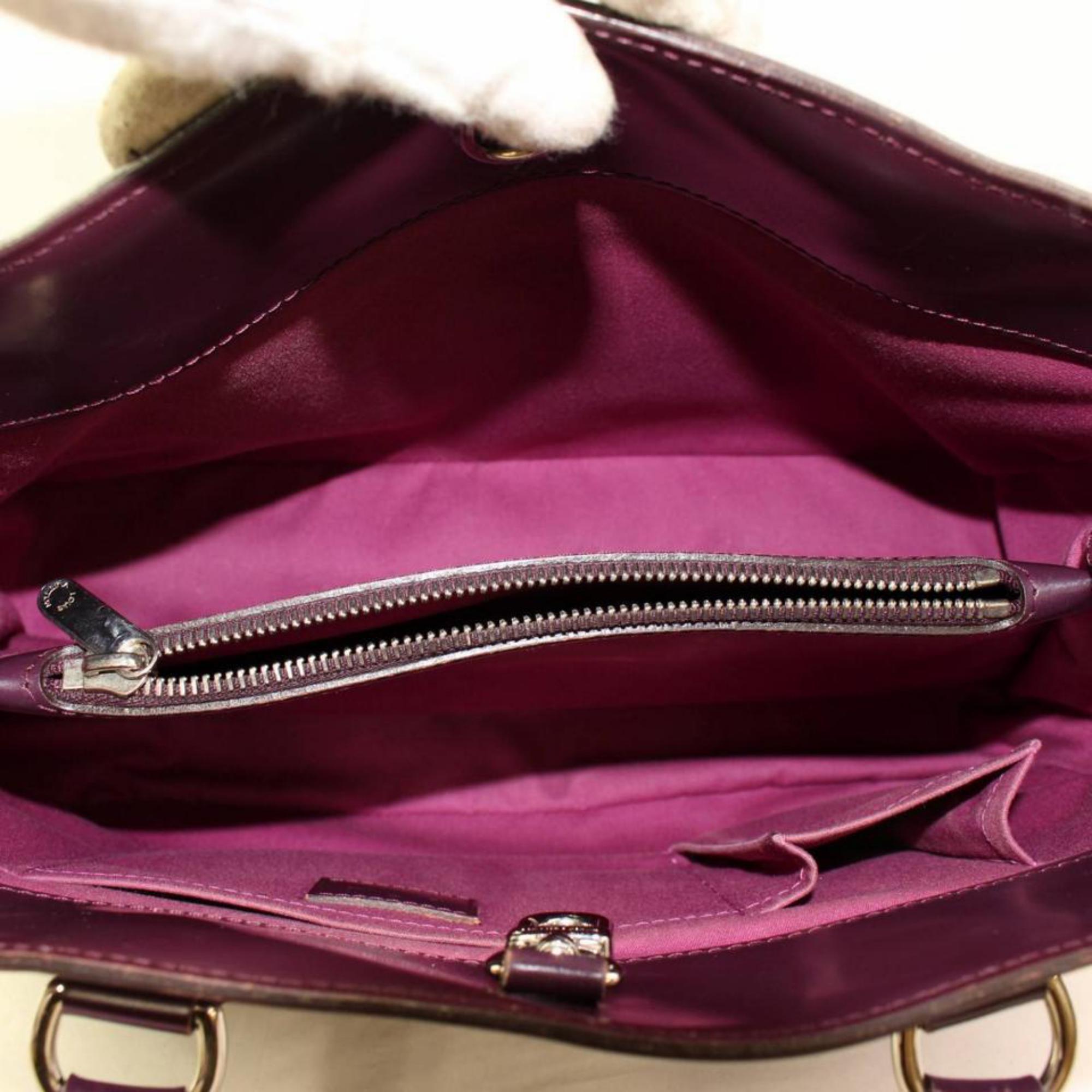 Louis Vuitton Passy Cassis Epi Pm 867138 Purple Leather Satchel In Good Condition For Sale In Forest Hills, NY