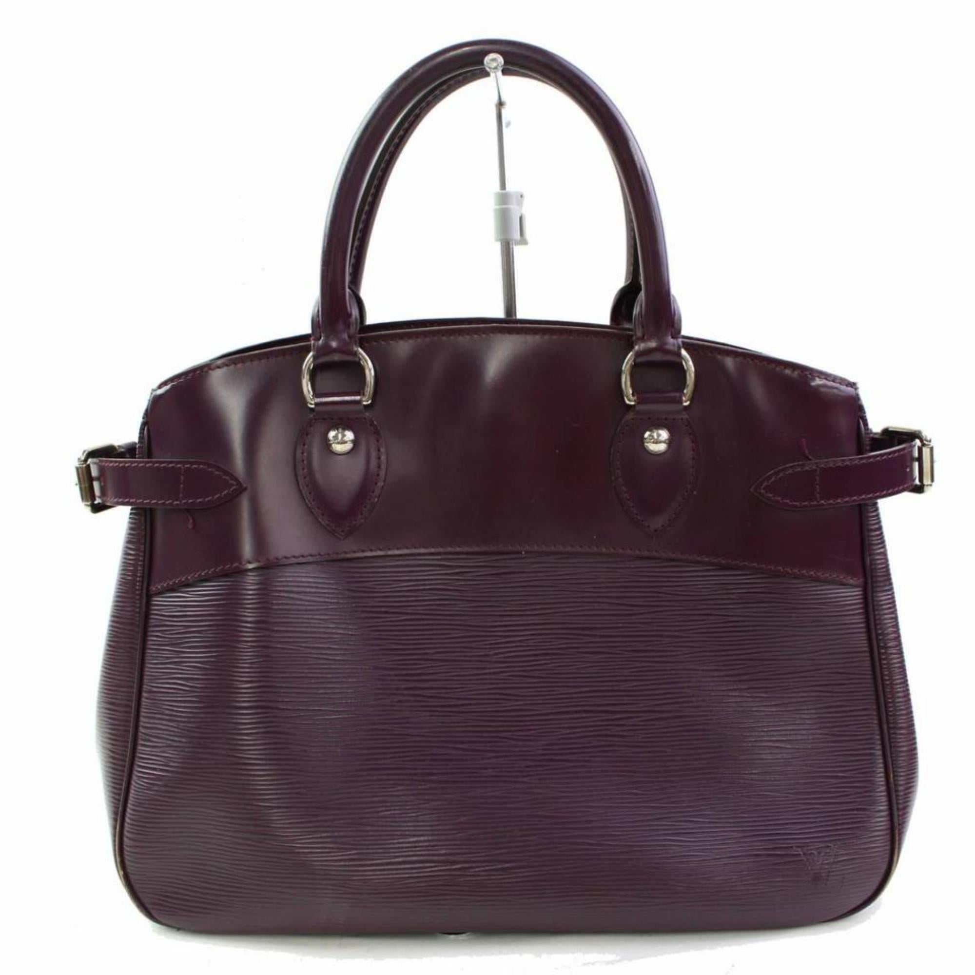 Louis Vuitton Passy Cassis Epi Pm 867138 Purple Leather Satchel For Sale 1
