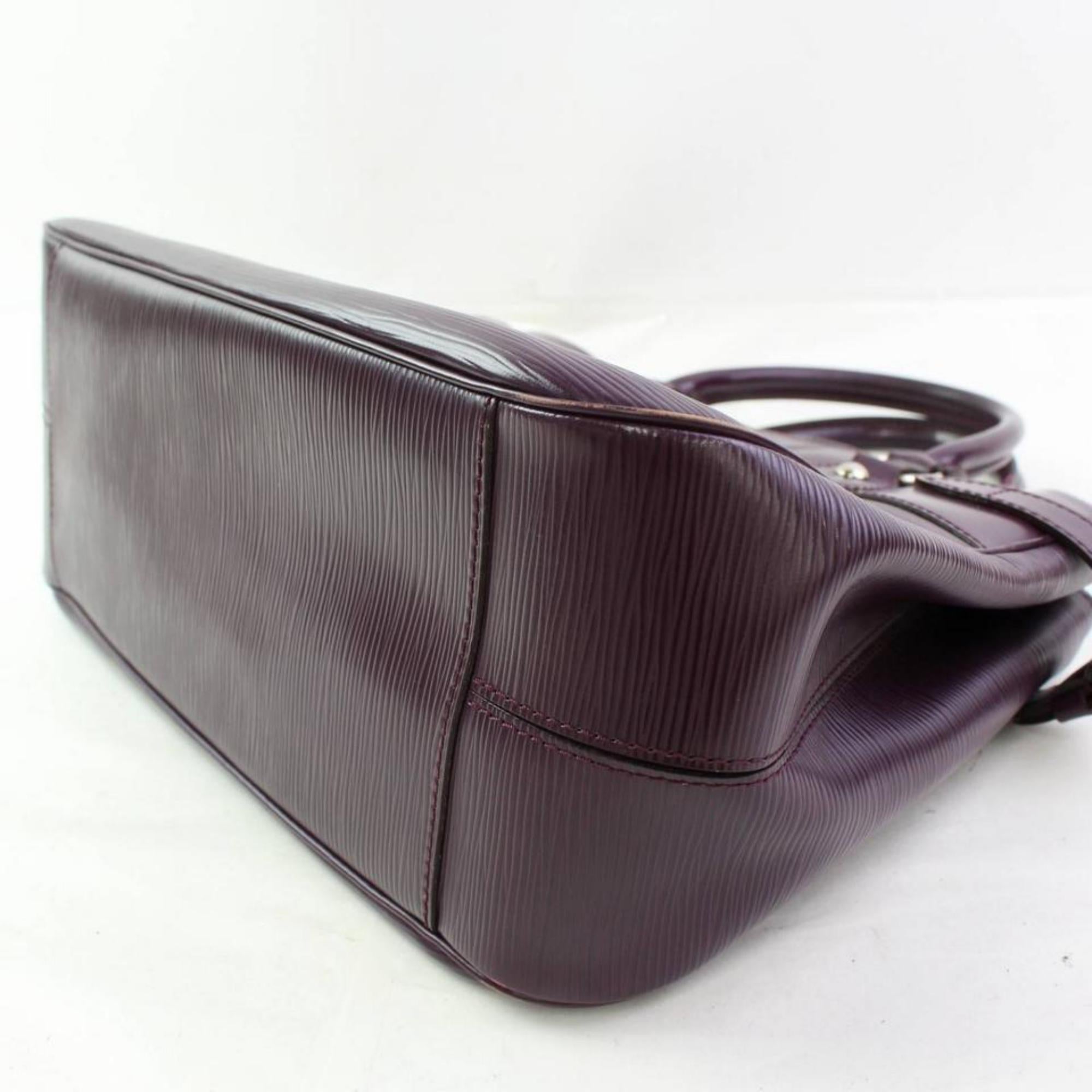 Louis Vuitton Passy Cassis Epi Pm 867138 Purple Leather Satchel For Sale 2