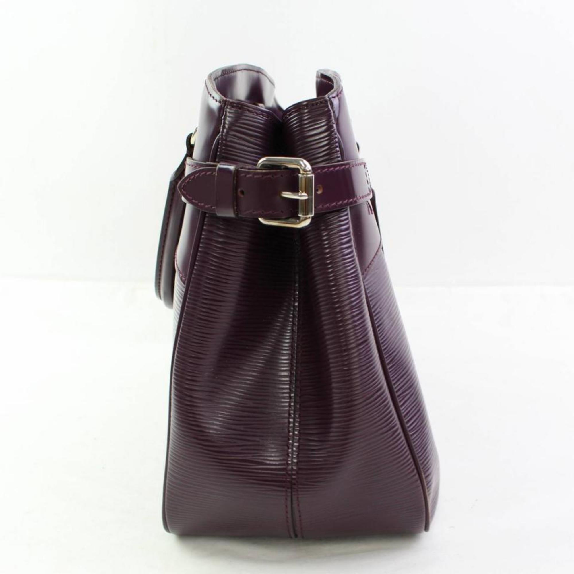 Louis Vuitton Passy Cassis Epi Pm 867138 Purple Leather Satchel For Sale 3