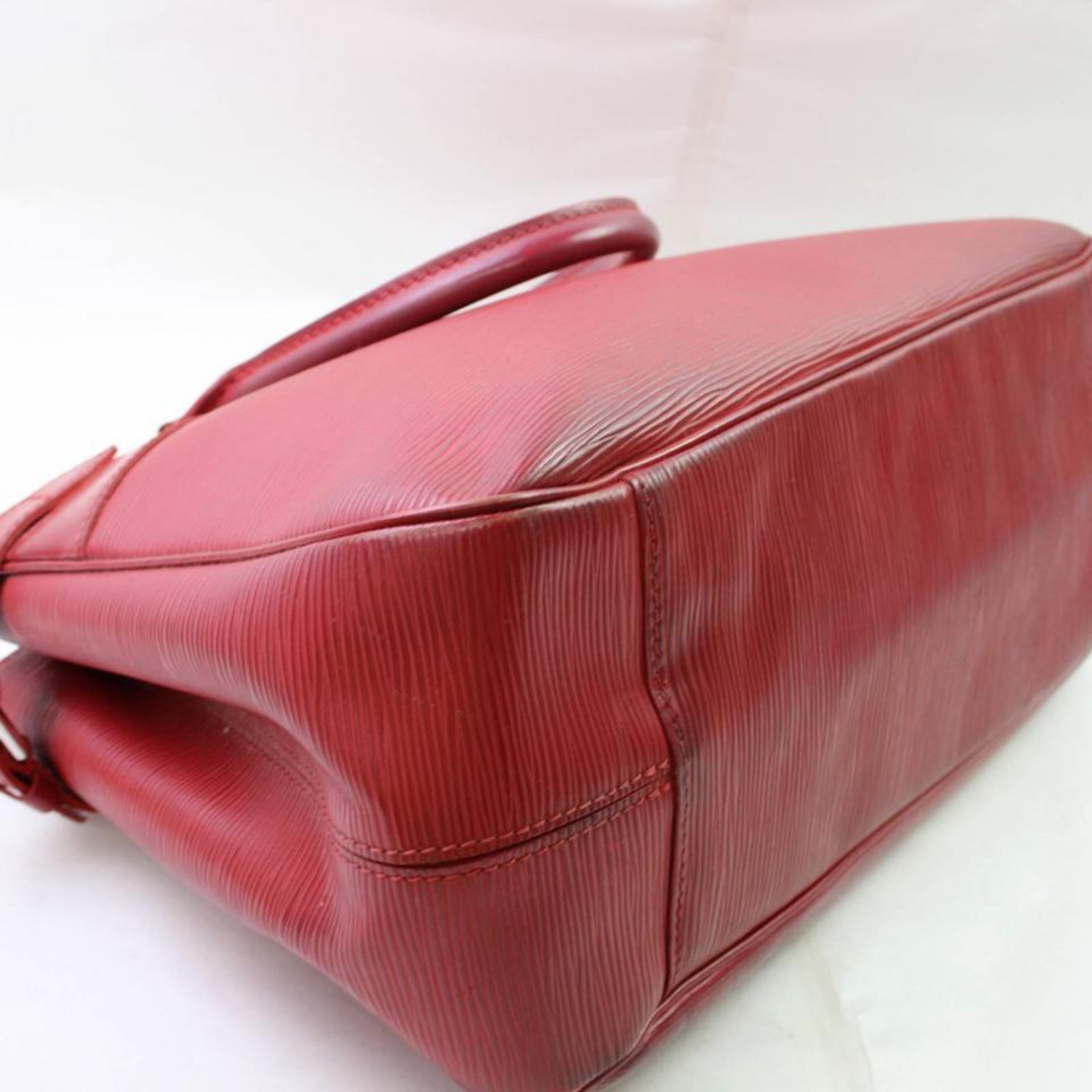 Louis Vuitton Passy Epi Pm 866705 Red Leather Satchel For Sale 1
