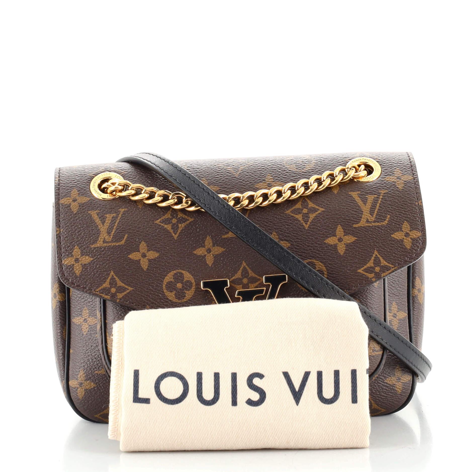 Louis+Vuitton+Passy+Shoulder+Bag+Brown+Canvas+Coated+Monogram for sale  online