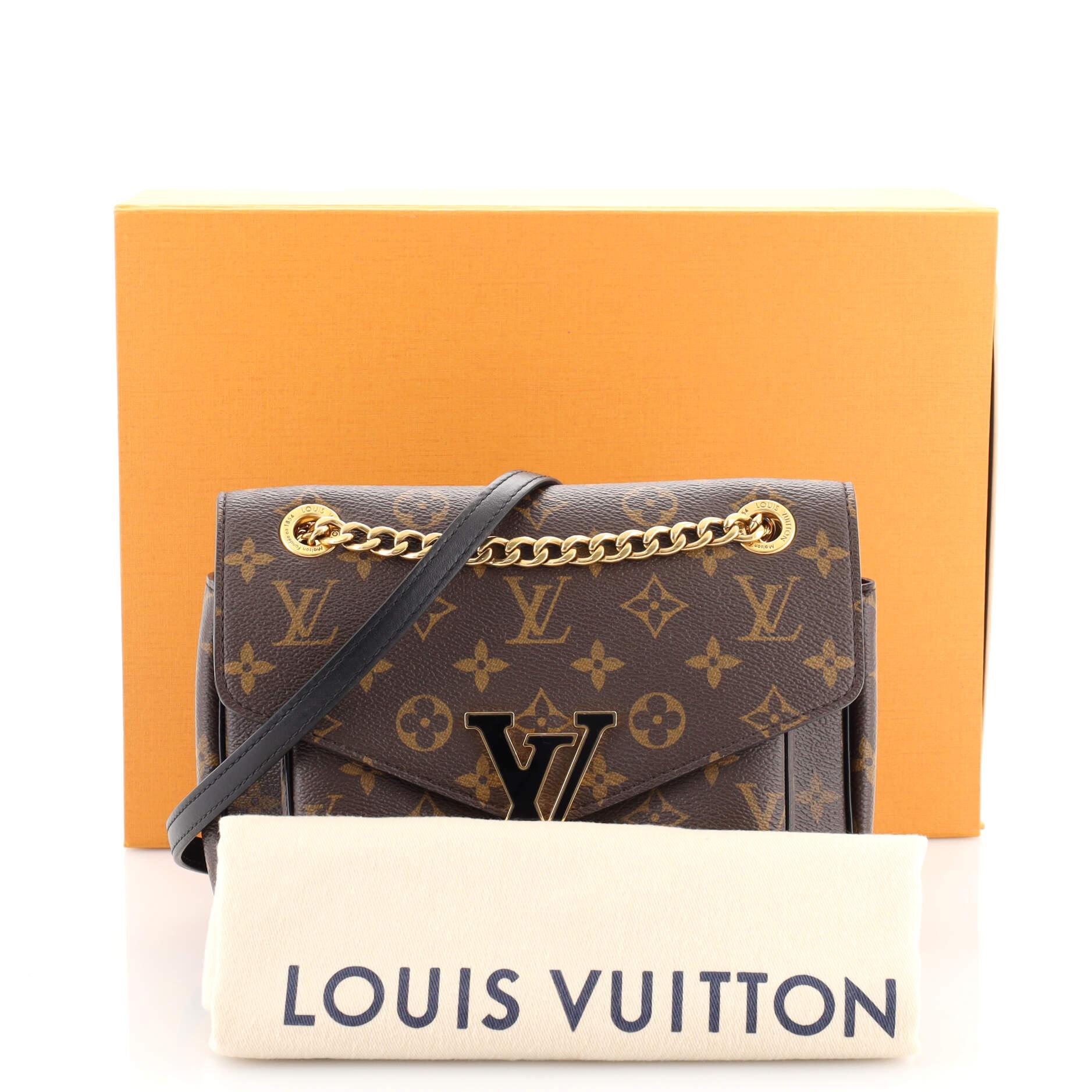 Louis Vuitton Passy NM Monogram Canvas Shoulder Bag Brown
