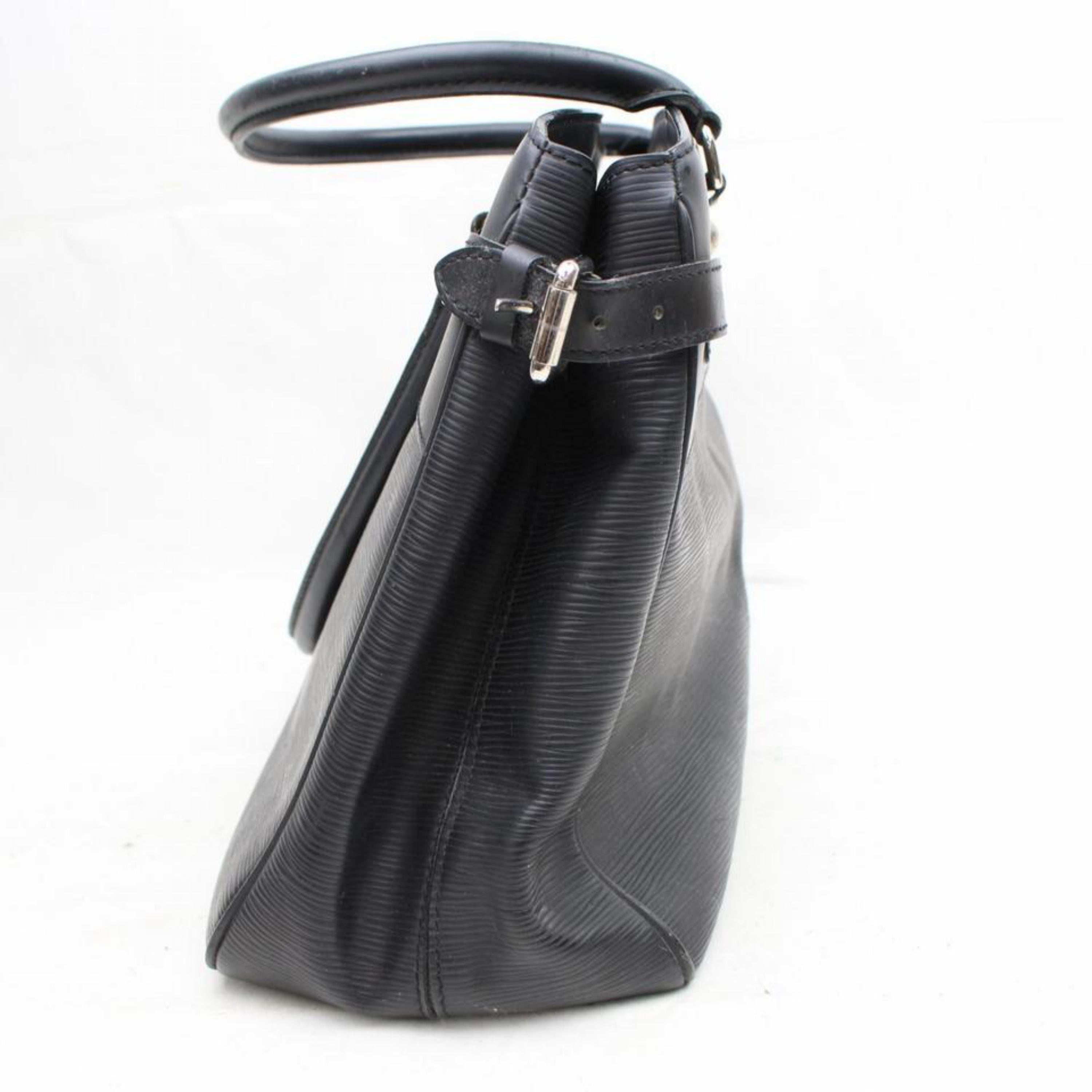 Louis Vuitton Passy Noir Gm 868989 Black Leather Shoulder Bag For Sale 3