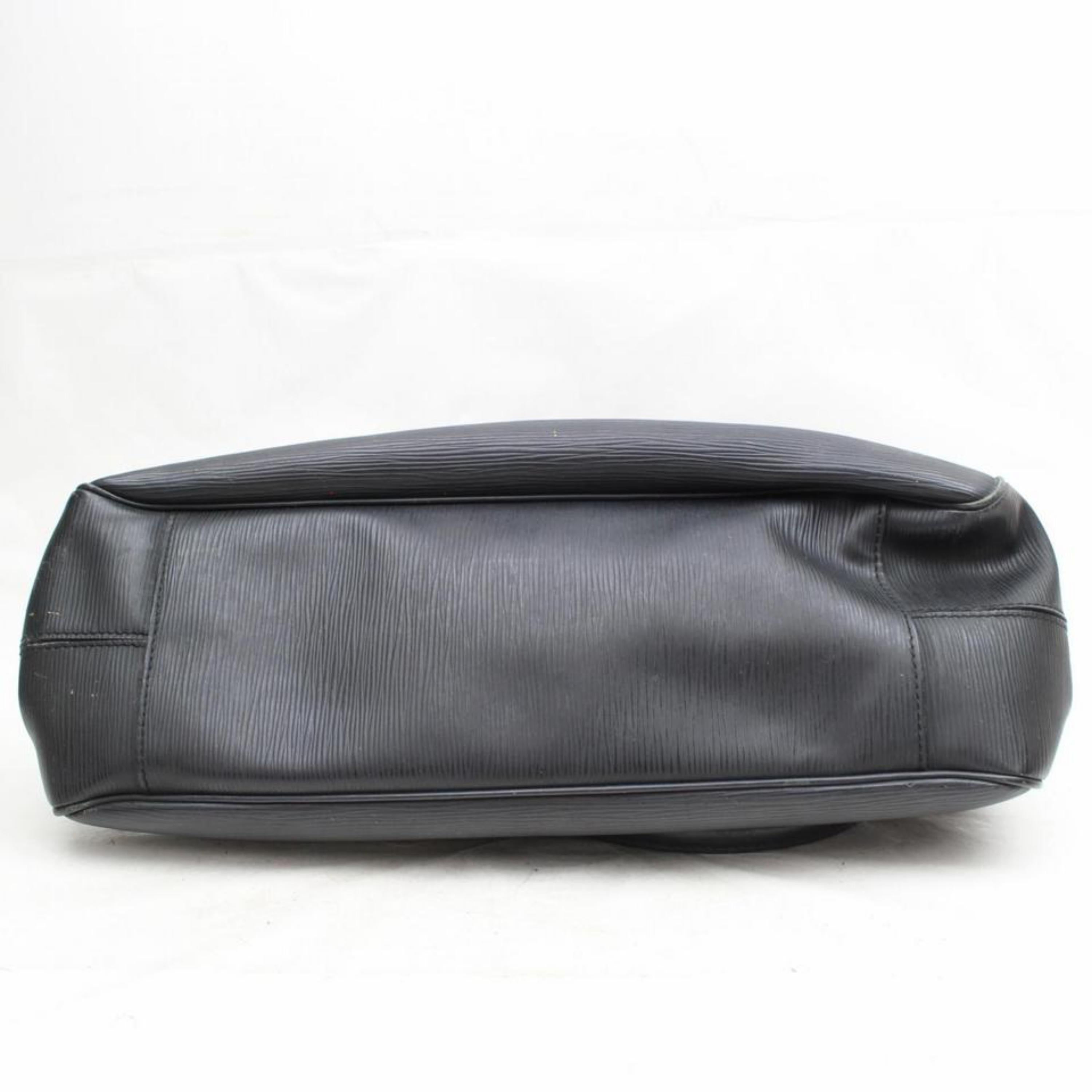 Louis Vuitton Passy Noir Gm 868989 Black Leather Shoulder Bag For Sale 4