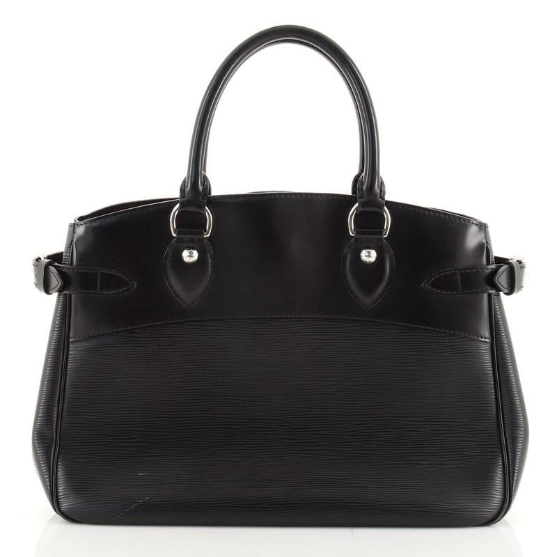 Black Louis Vuitton Passy Tote Epi Leather PM