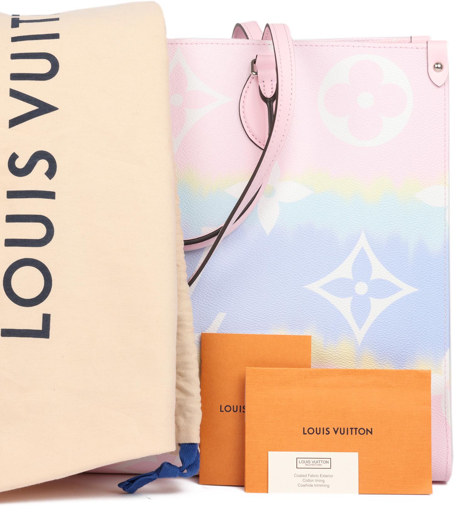 Louis Vuitton Pastel Pink Giant Monogram Onthego GM For Sale 6