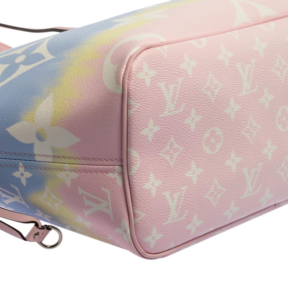 Louis Vuitton Pastel Tie Dye Monogram Canvas Neverfull Escale MM Bag 6