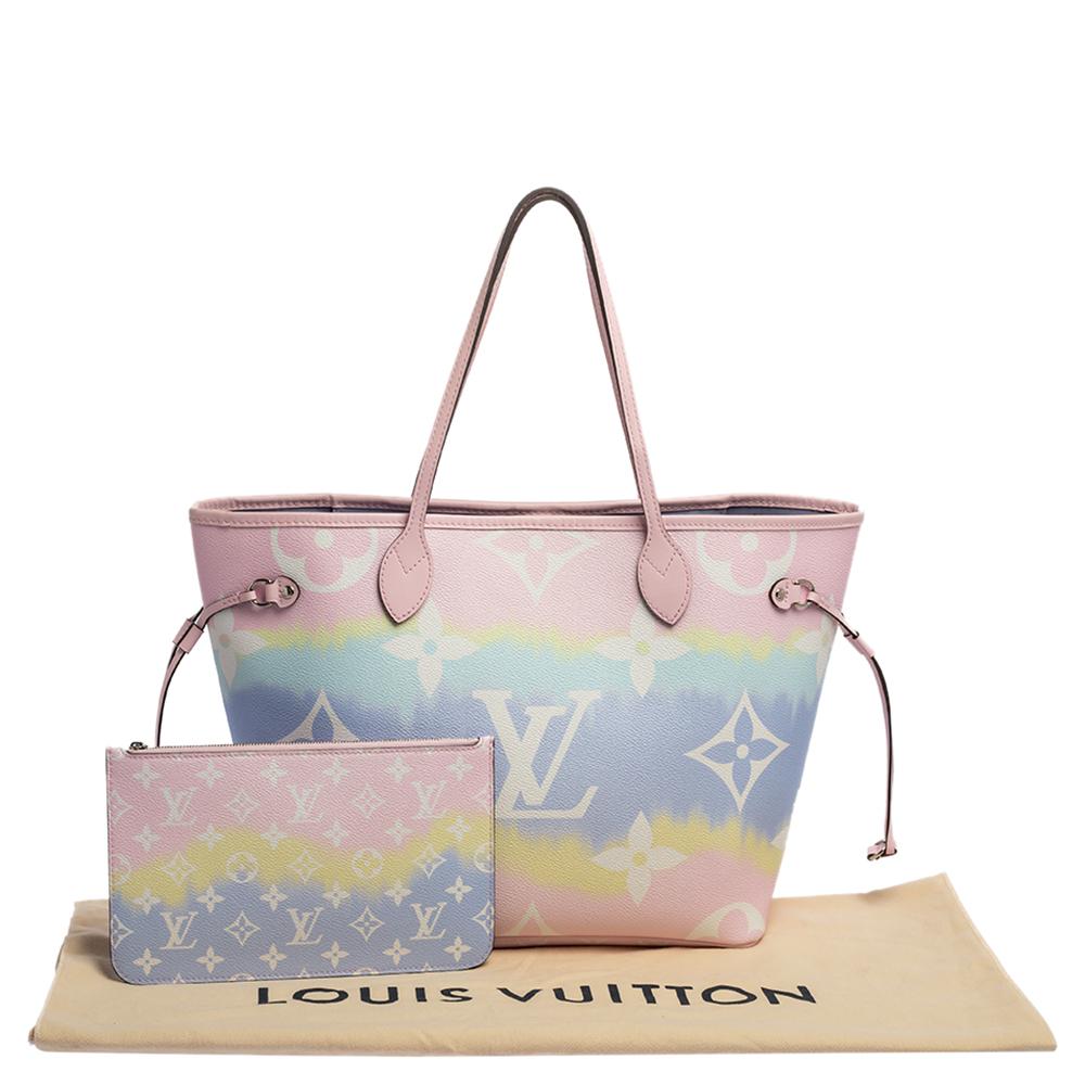 Louis Vuitton Pastel Tie Dye Monogram Canvas Neverfull Escale MM Bag 8