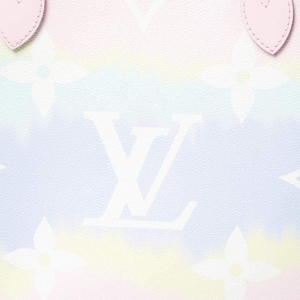 Louis Vuitton Pastell Tie Dye Monogramm Canvas Neverfull Escale MM Tasche (Grau)