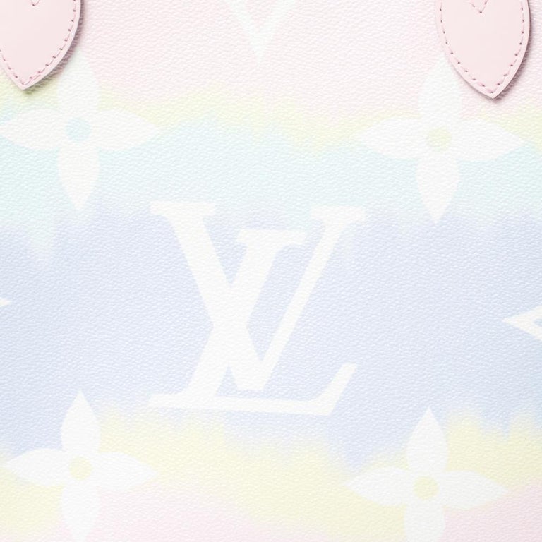 Louis Vuitton Neverfull Escale Mm Tye Dye Pastel 18lv617 Pink Coated Canvas  Tote at 1stDibs