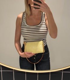 Louis Vuitton Pastel Yellow Monogram Vernis Leather LV Remix Pochette Lexington