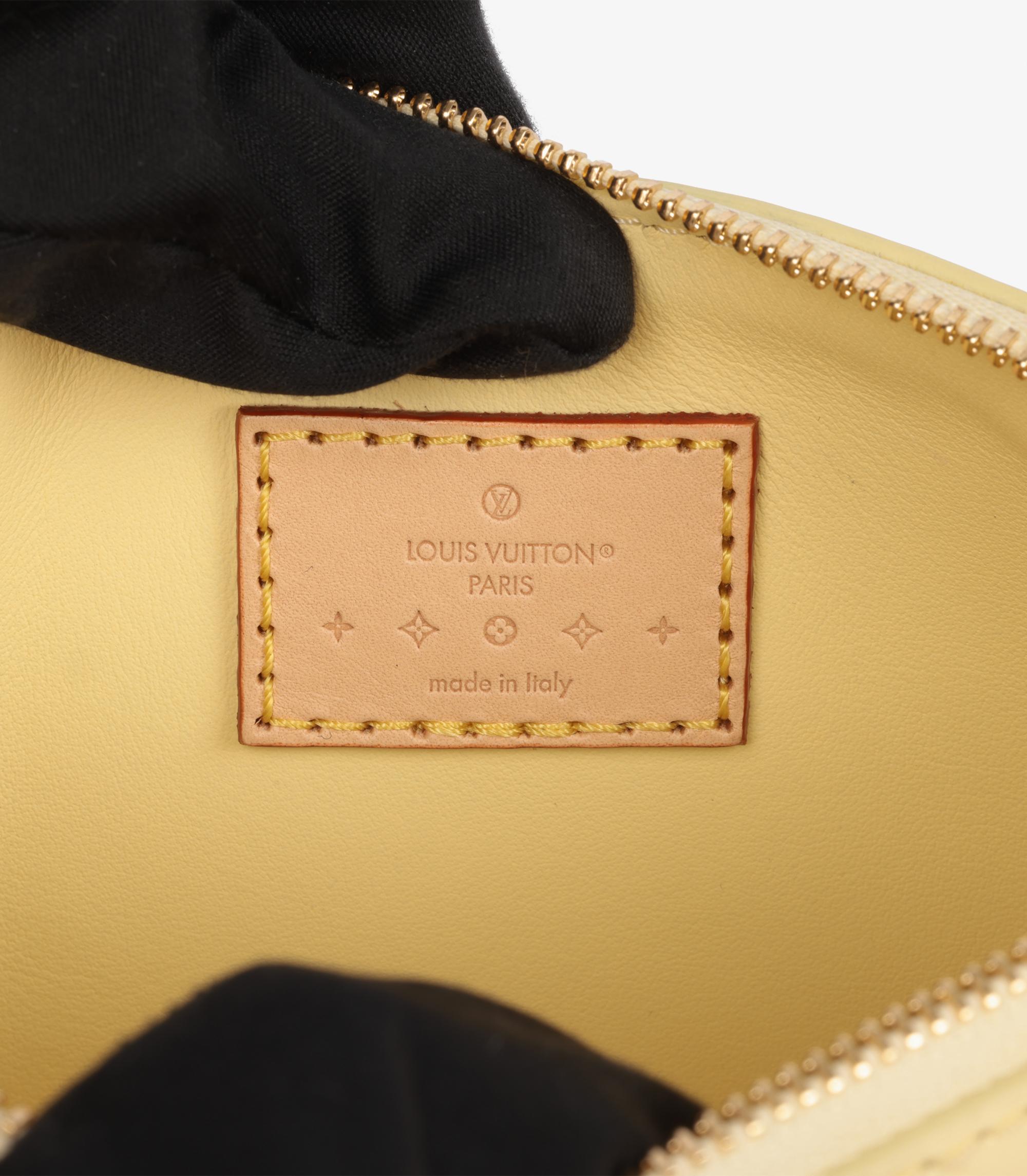 Louis Vuitton Pastel Yellow Monogram Vernis Leather LV Remix Pochette Lexington For Sale 5