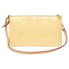 Louis Vuitton Pastel Yellow Monogram Vernis Leather LV Remix Pochette Lexington