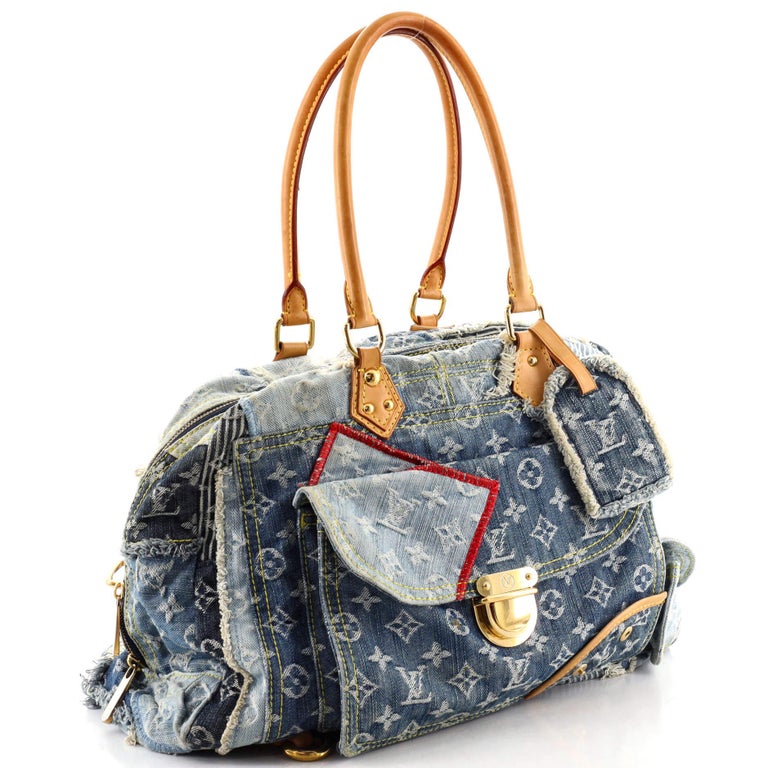 Louis Vuitton Blue Denim Patchwork Bowly Bag at the best price