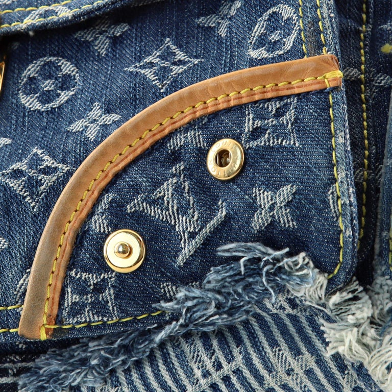 Louis Vuitton Blue Denim Patchwork Bowly Bag