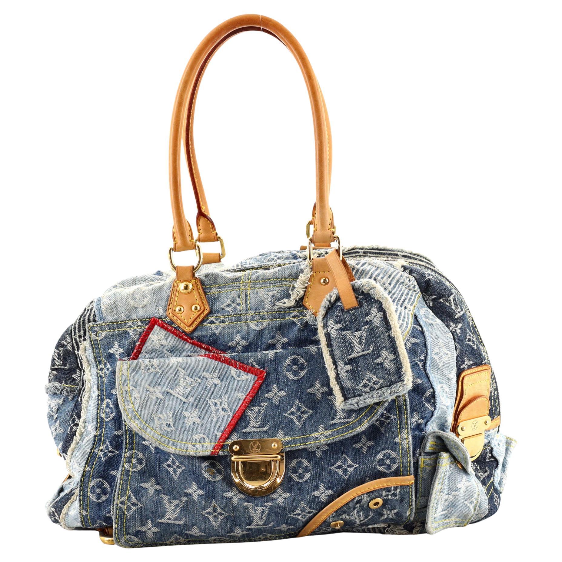 Louis Vuitton, Bags, Louis Vuitton Bowly Denim Patchwork Bowler Jean  Monogram Limited Edition Bag