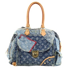 Louis Vuitton Patchwork Bowly Handbag Denim