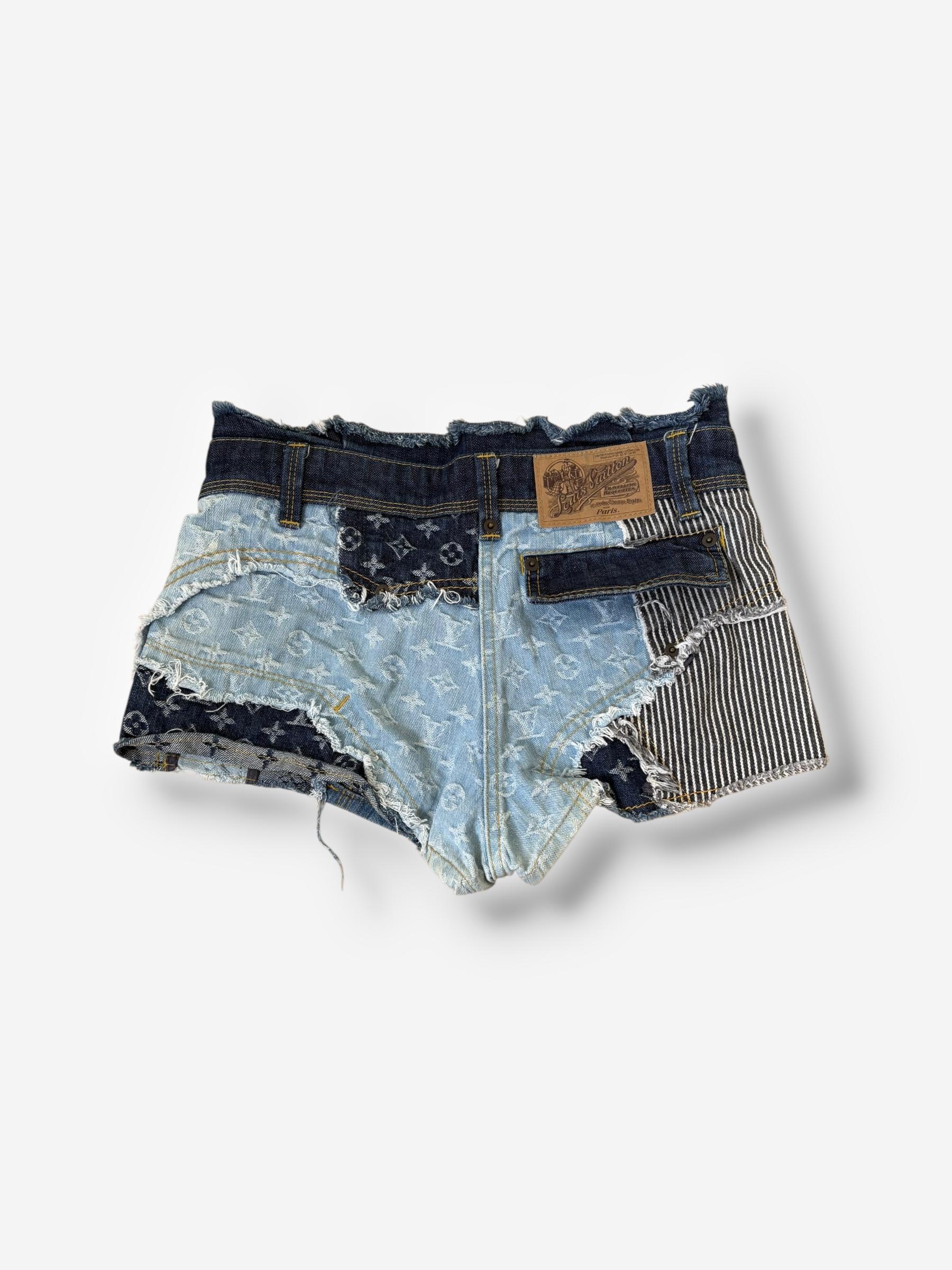 Viola Pantaloncini di jeans patchwork Louis Vuitton, 2007u2028 in vendita