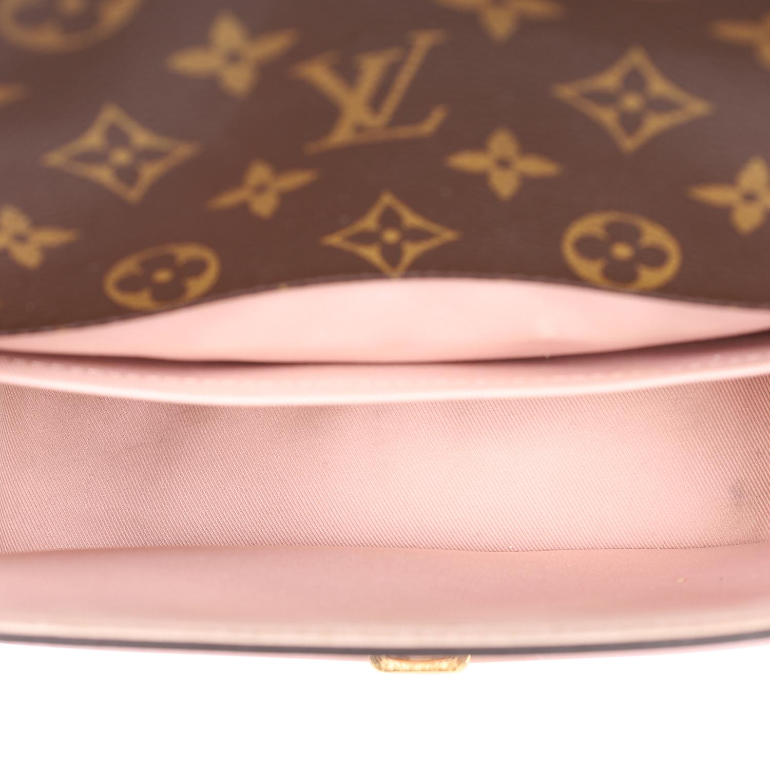 LOUIS VUITTON Bailarina de piel de becerro charol monograma cerezo BB rosa en venta 7