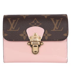 Louis Vuitton Patent Calfskin Monogram Cherrywood Compact Wallet Rose Ballerine