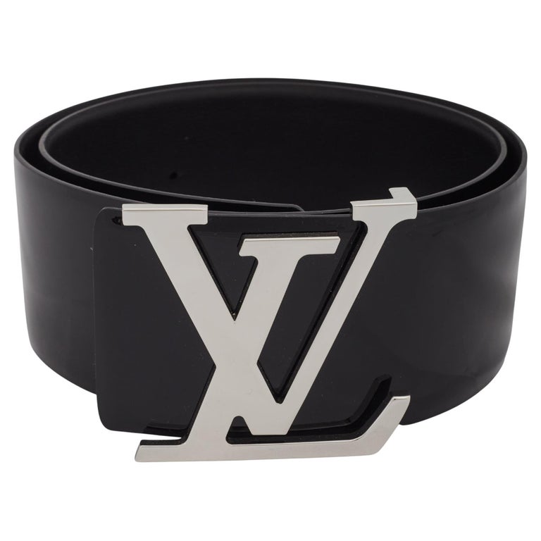 Louis Vuitton Patent Leather Black Logo Buckle Belt (36/90) For Sale at  1stDibs