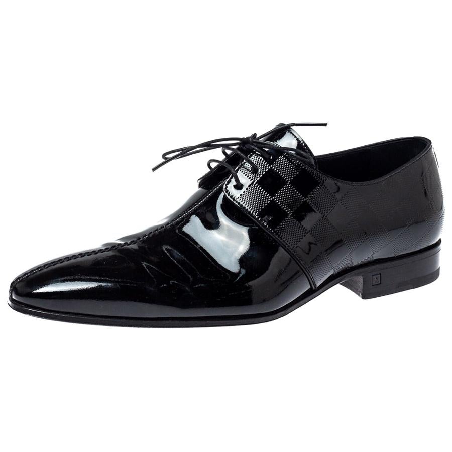 Louis Vuitton Black Leather and Suede Lace Up Sneakers Size 42 For Sale at  1stDibs