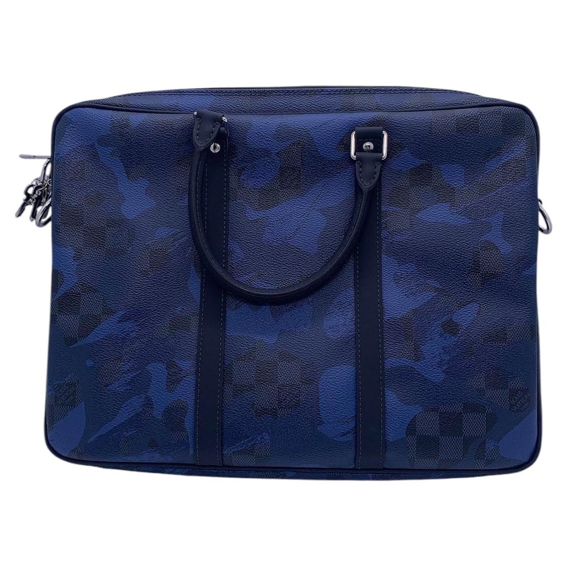 Louis Vuitton PDV Briefcase Camouflage Damier Graphite N41507 Limited For Sale