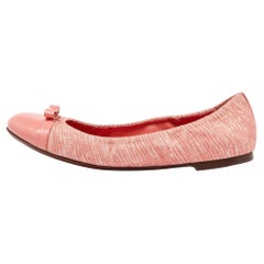 Louis Vuitton Ballerine Elba Scrunch in tela e pelle color pesca misura 36