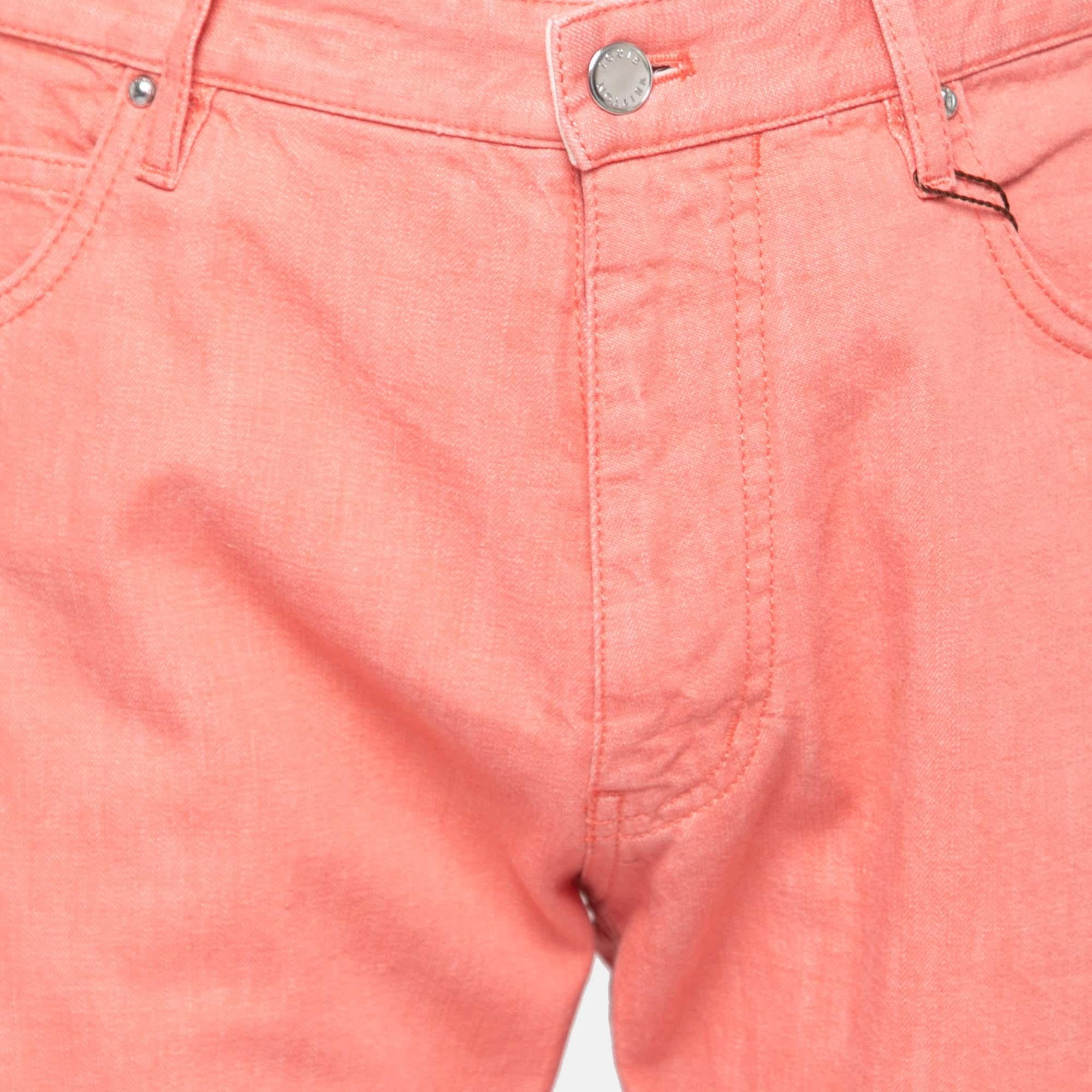 Pink Louis Vuitton Peach Denim Jeans XL
