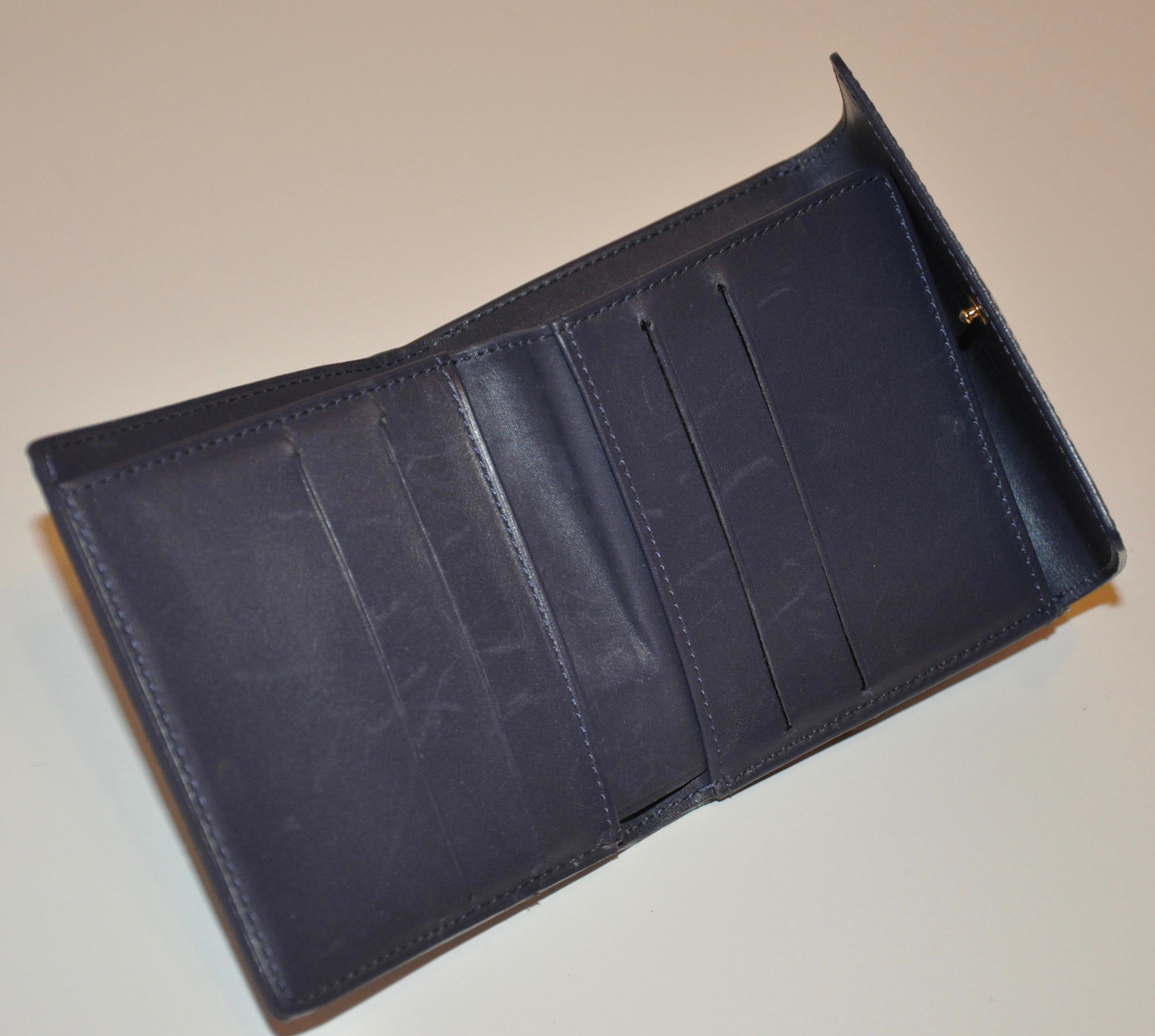 Louis Vuitton Perlen-Stahl Unterschrift Monogramm Kreditkarte und ändern Brieftasche (Grau) im Angebot