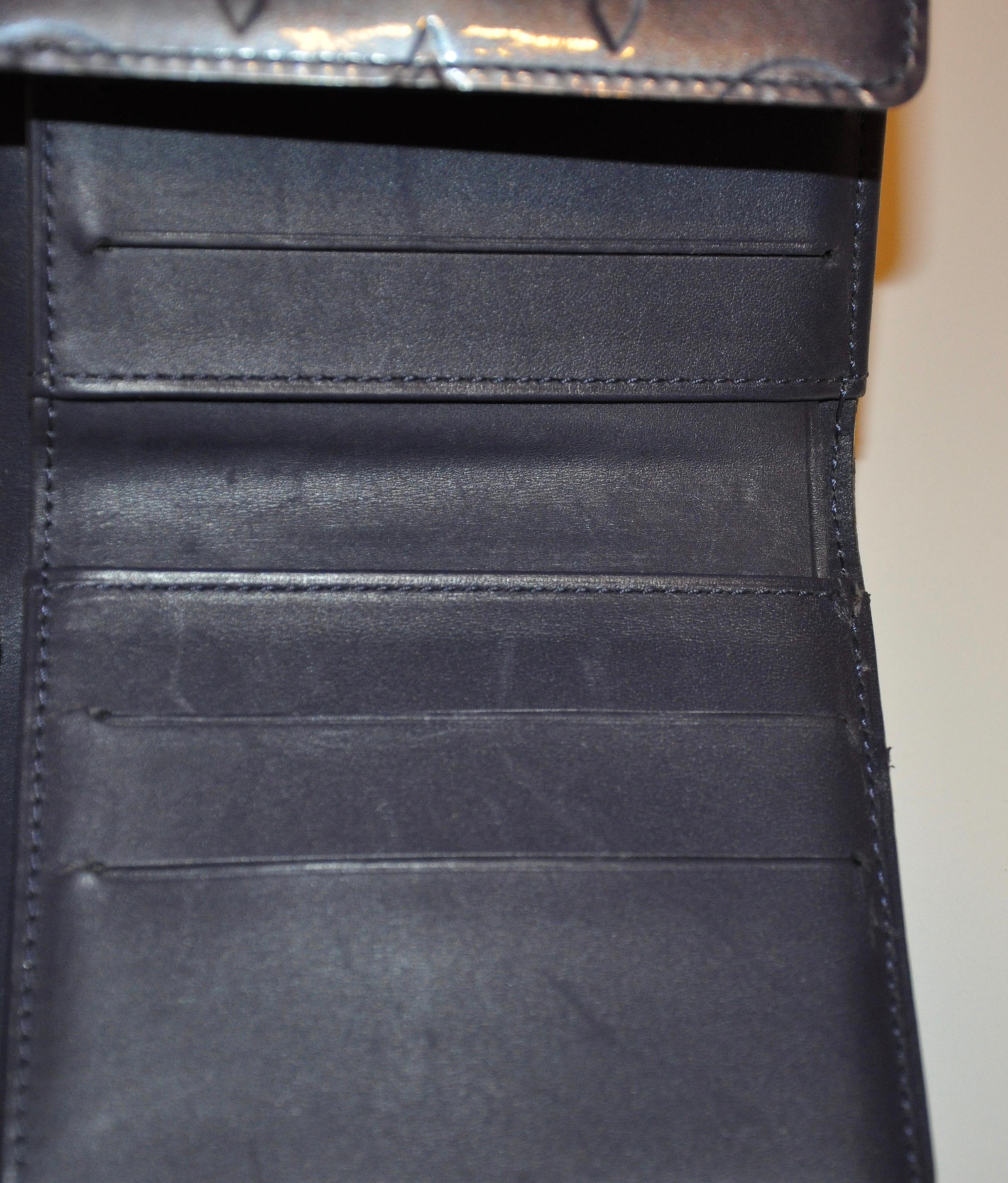 Louis Vuitton Perlen-Stahl Unterschrift Monogramm Kreditkarte und ändern Brieftasche im Angebot 2