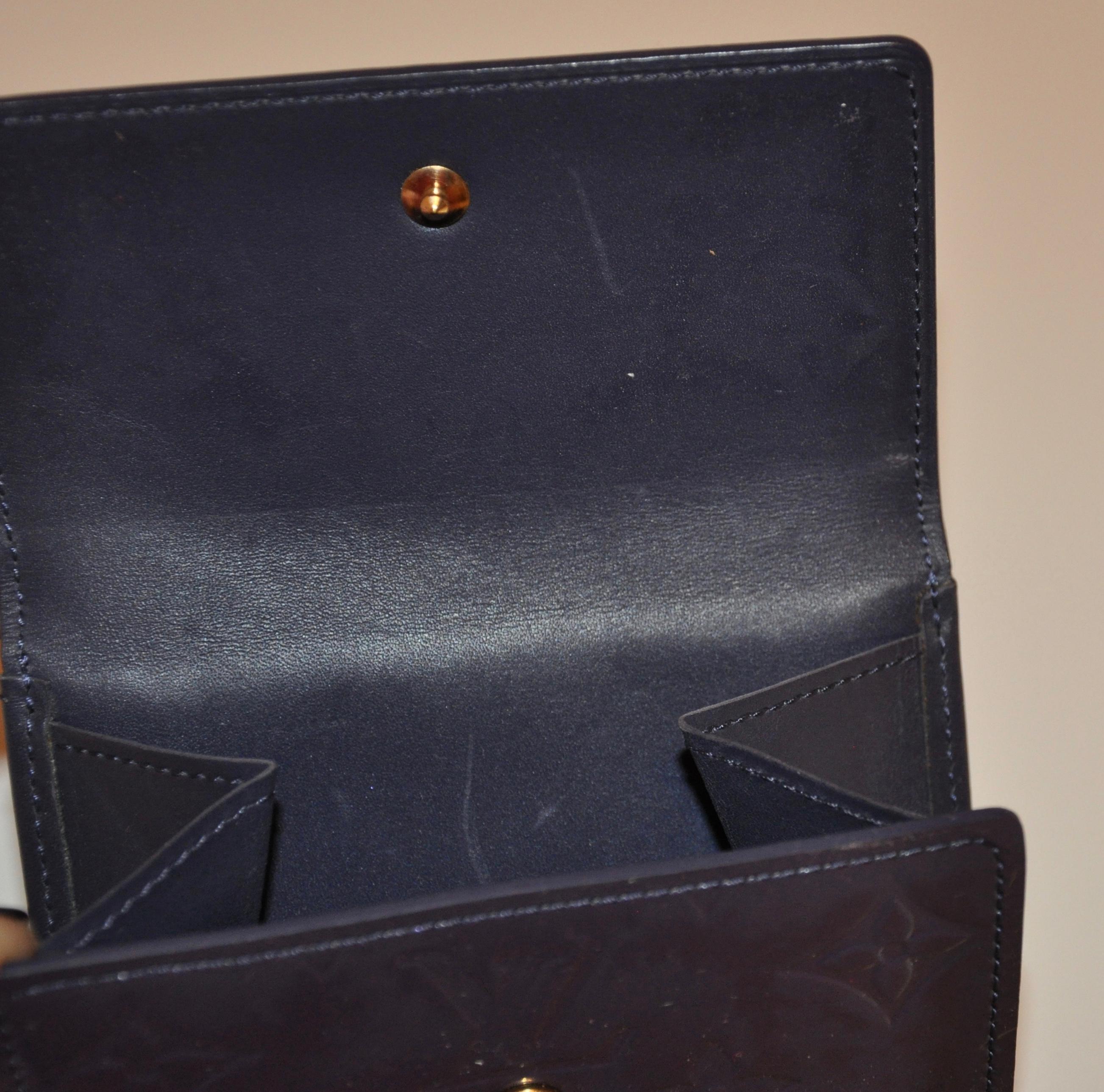 Louis Vuitton Perlen-Stahl Unterschrift Monogramm Kreditkarte und ändern Brieftasche im Angebot 3