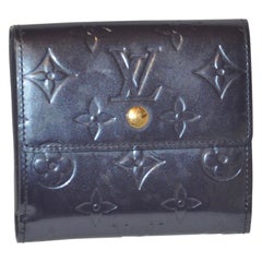 Louis Vuitton Pearl-Steel Signature Monogram Credit-Card and Change Wallet