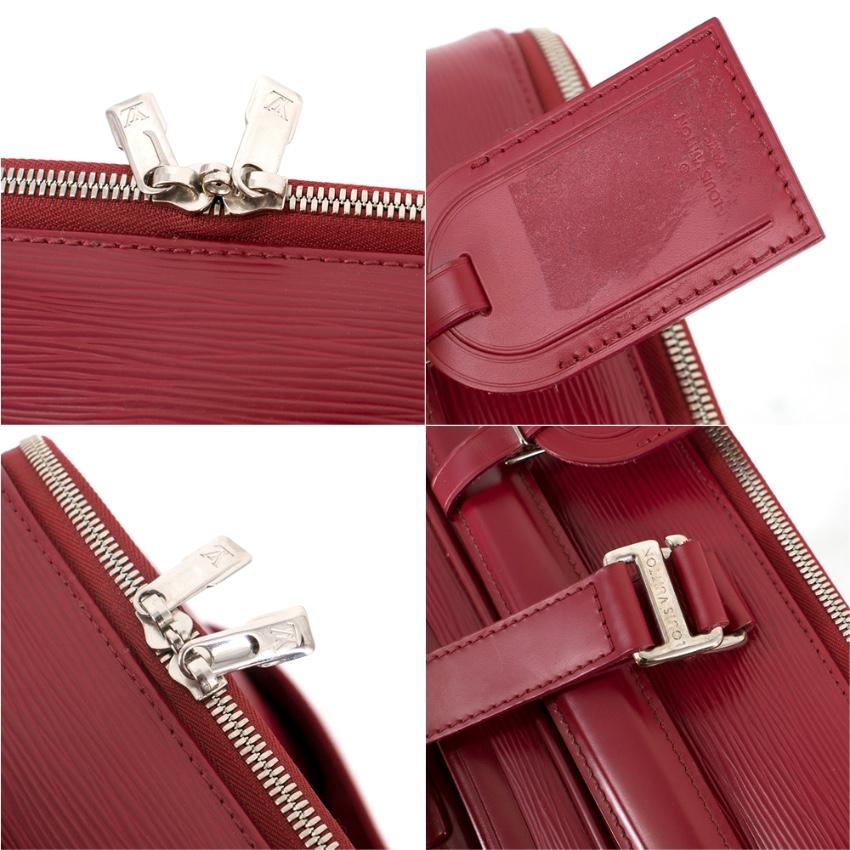 Women's Louis Vuitton Pegase 55 Suitcase in Red Epi Leather 