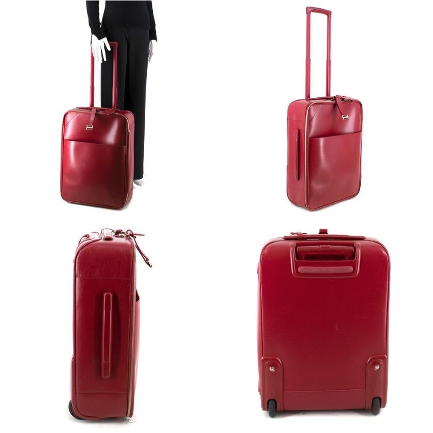 Louis Vuitton Pegase 55 Suitcase in Red Epi Leather  2