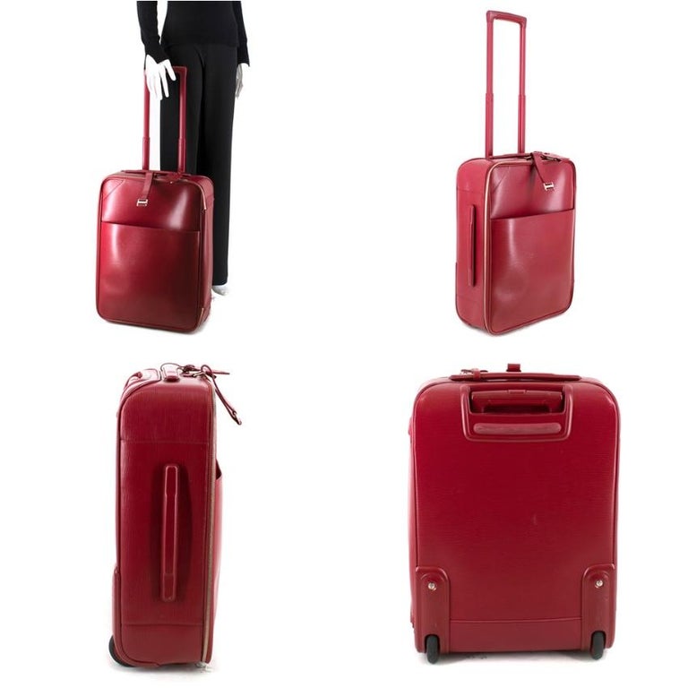 Louis Vuitton Pegase 55 Suitcase in Red Epi Leather at 1stDibs