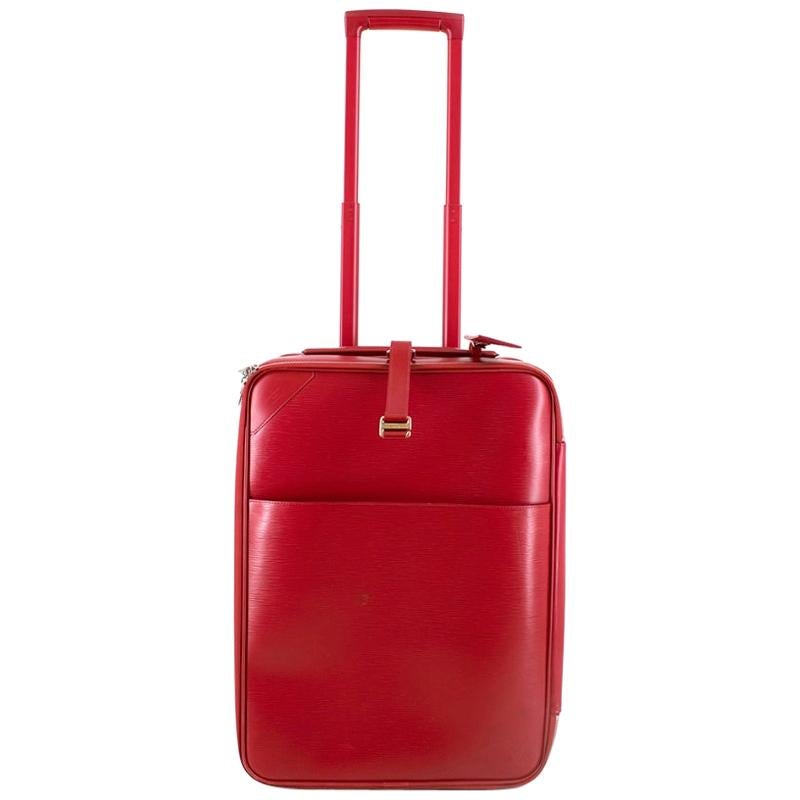Louis Vuitton Pegase 55 Suitcase in Red Epi Leather 