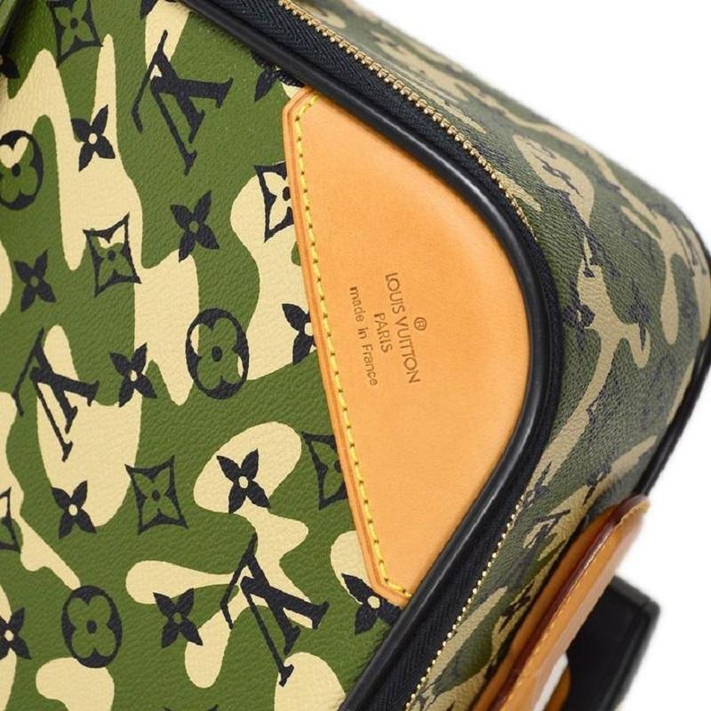 LOUIS VUITTON Pegase 60 LV Monogram Camouflage Gold Roller Bag Travel Suitcase For Sale 1