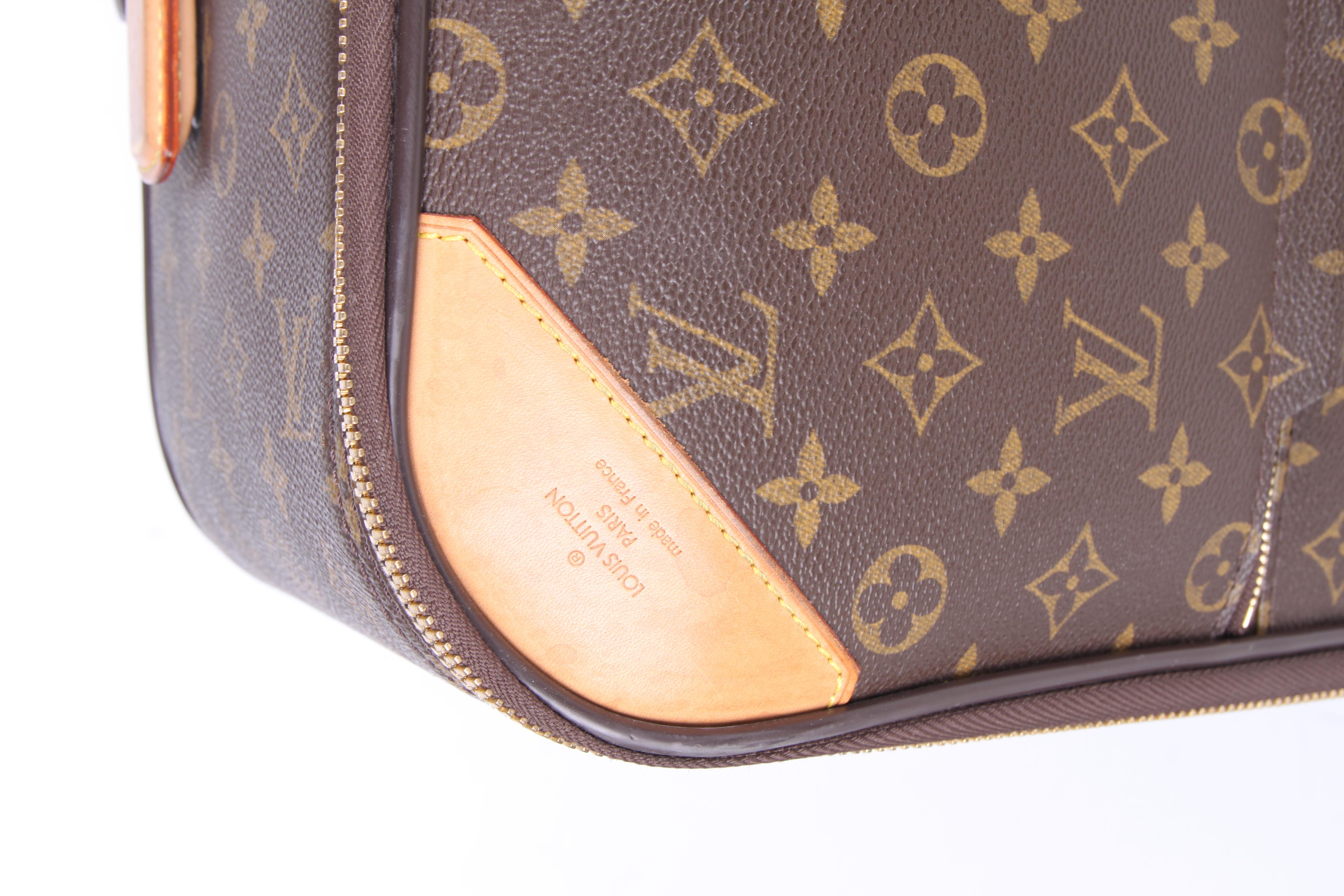 Gray Louis Vuitton Pegase 70 Monogram Suitcase - brown